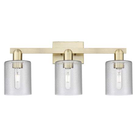 Innovations Lighting Cobbleskill 3 Light 24" Wide Vanity Light Antique Brass / Clear