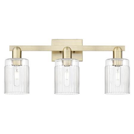 Innovations Lighting Hadley 3 Light 24" Wide Vanity Light Antique Brass / Clear