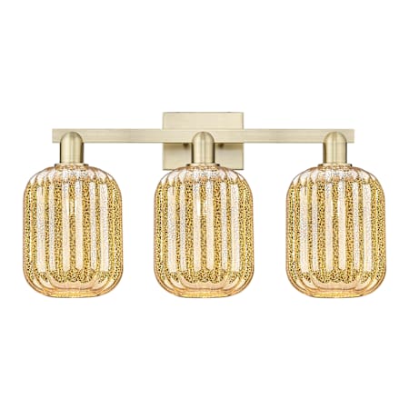 Innovations Lighting Preston 3 Light 26" Wide Vanity Light Antique Brass / Mercury