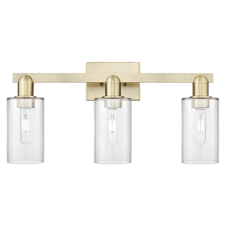 Innovations Lighting Clymer 3 Light 23" Wide Vanity Light Antique Brass / Clear