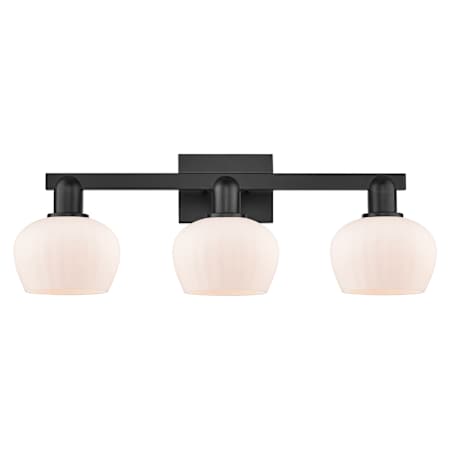 Innovations Lighting Fenton 3 Light 26" Wide Vanity Light Matte Black / Matte White