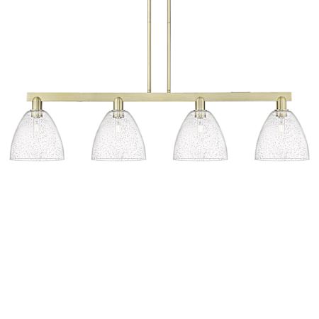 Innovations Lighting Bristol 4 Light 52" Wide Linear Pendant Antique Brass / Seedy