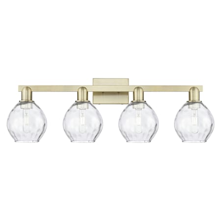 Innovations Lighting Waverly 4 Light 33" Wide Vanity Light Antique Brass / Clear