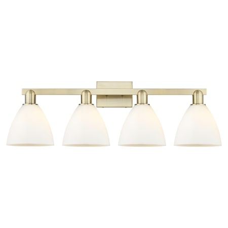 Innovations Lighting Bristol 4 Light 35" Wide Vanity Light Antique Brass / Matte White