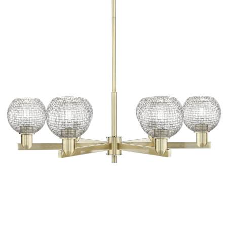 Innovations Lighting Athens 6 Light 36" Wide Chandelier Antique Brass / Clear Basketweave