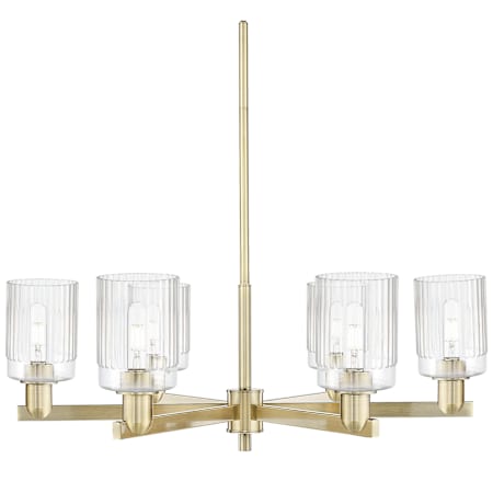 Innovations Lighting Hadley 6 Light 34" Wide Chandelier Antique Brass / Clear