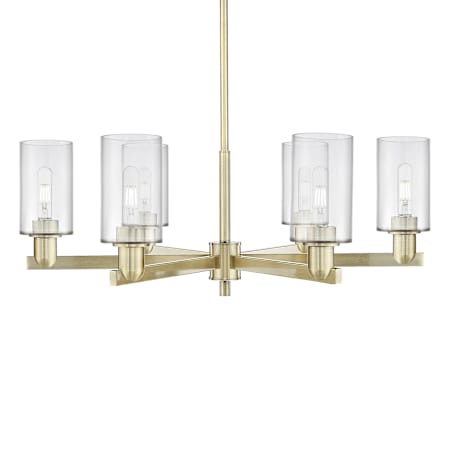 Innovations Lighting Clymer 6 Light 34" Wide Chandelier Antique Brass / Clear