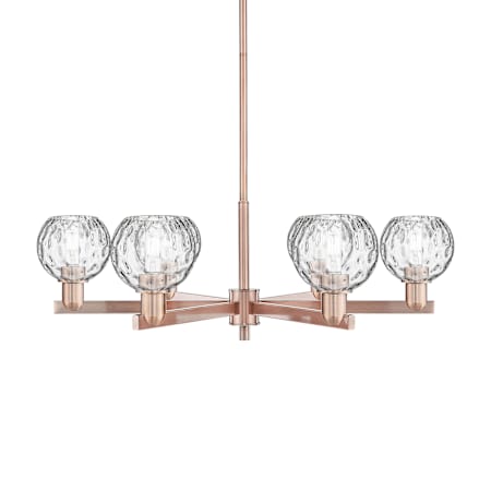Innovations Lighting Athens Water Glass 6 Light 36" Wide Chandelier Antique Copper / Clear Water Glass