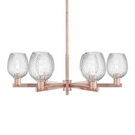 Innovations Lighting Salina 6 Light 36" Wide Chandelier Antique Copper / Clear Spiral Fluted