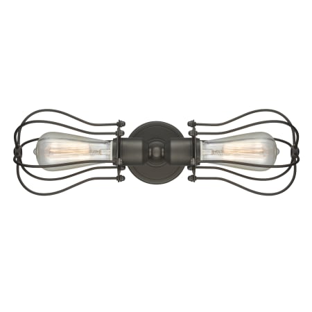Innovations Lighting Bell Cage 2 Light 18" Wide Bathroom Vanity Light Oil Rubbed Bronze