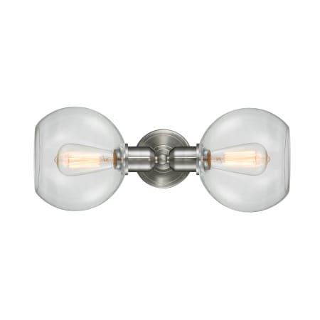 Innovations Lighting Sphere 2 Light 21" Wide Bathroom Vanity Light Brushed Satin Nickel / Clear