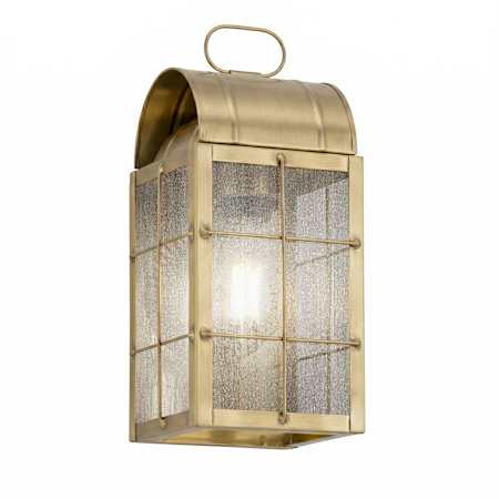Innovations Lighting Durham 13" Tall Outdoor Wall Sconce with H Wire Pattern and Seedy Glass Antique Brass
