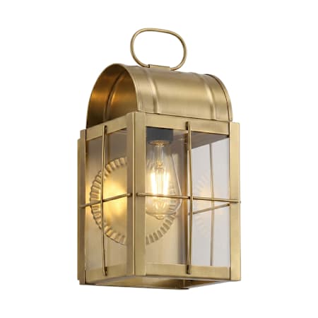 Innovations Lighting Durham 11" Tall Outdoor Wall Sconce with H Wire Pattern and Clear Glass Antique Brass