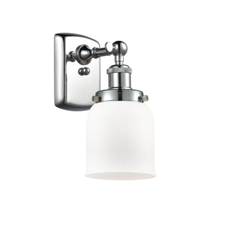 Innovations Lighting Small Bell 5" Wide Bathroom Sconce Polished Chrome / Matte White