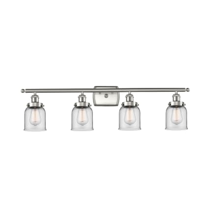 Innovations Lighting Bell 4 Light 36" Wide Commercial Vanity Light Brushed Satin Nickel / Clear