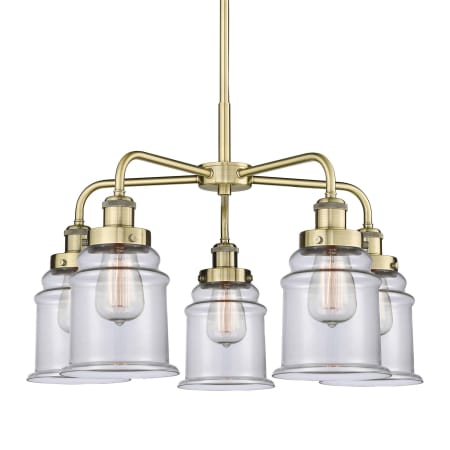 Innovations Lighting Canton 5 Light 24" Wide Chandelier Antique Brass / Clear
