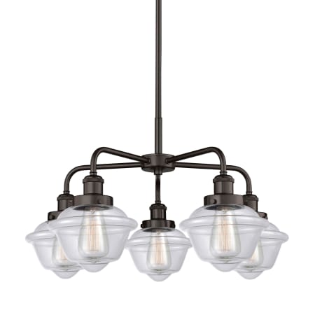 Innovations Lighting Oxford 5 Light 25" Wide Flush Mount Ceiling Fixture Oil Rubbed Bronze / Clear