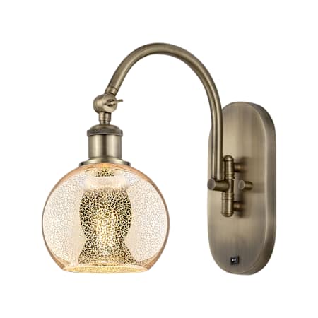 Innovations Lighting Athens 12" Tall Wall Sconce Antique Brass / Mercury