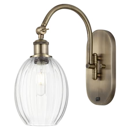 Innovations Lighting Preston 15" Tall Wall Sconce Antique Brass / Clear