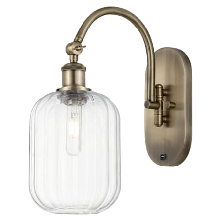 Innovations Lighting Preston 16" Tall Wall Sconce Antique Brass / Clear