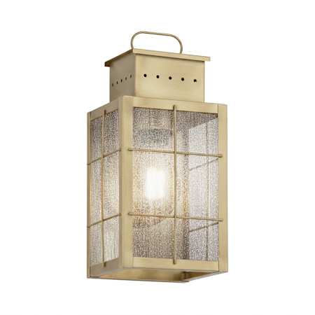 Innovations Lighting Norfield 13" Tall Outdoor Wall Sconce with H Wire Pattern and Seedy Glass Antique Brass