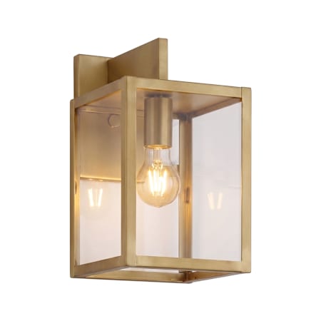 Innovations Lighting Westbrook 14" Tall x 7" Wide Outdoor Wall Sconce with Clear Glass Antique Brass