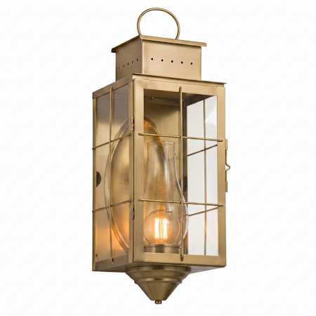 Innovations Lighting Norfield 21" Tall Outdoor Wall Sconce with H Wire Pattern, Clear Glass Chimney and Clear Glass Antique Brass