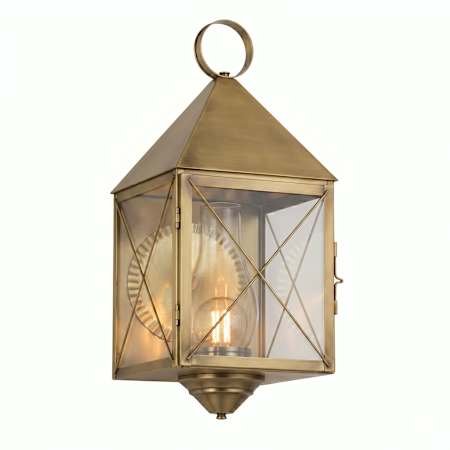 Innovations Lighting Ashford 22" Tall Outdoor Wall Sconce with X Wire Pattern and Clear Glass Antique Brass