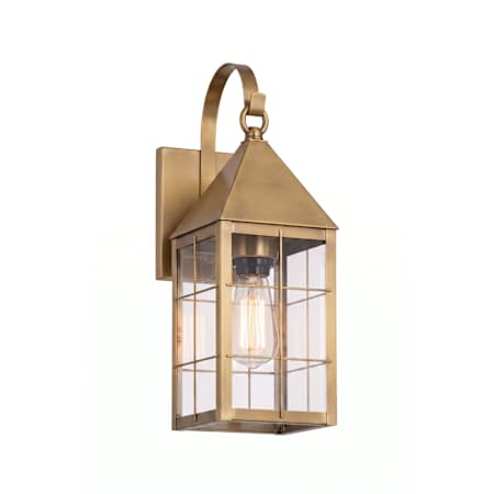 Innovations Lighting Ashford 17" Tall Outdoor Wall Sconce with H Wire Pattern and Clear Glass Antique Brass