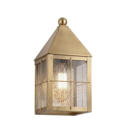Innovations Lighting Ashford 11" Tall Outdoor Wall Sconce with H Wire Pattern and Seedy Glass Antique Brass