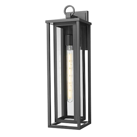 Innovations Lighting Ashland 23" Tall Outdoor Wall Sconce with Clear Glass Panels Matte Black