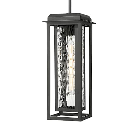 Innovations Lighting Mansfield 8" Wide Outdoor Mini Pendant with Water Glass Shade Matte Black