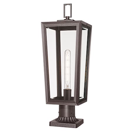 Innovations Lighting Madison 23" Tall Post Light with Clear Glass Bronze