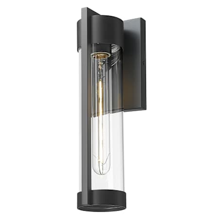 Innovations Lighting Stratford 14" Tall Outdoor Wall Sconce with Clear Glass Panels Matte Black
