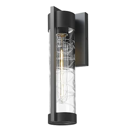 Innovations Lighting Stratford 14" Tall Outdoor Wall Sconce with Patterned Glass Panels Matte Black