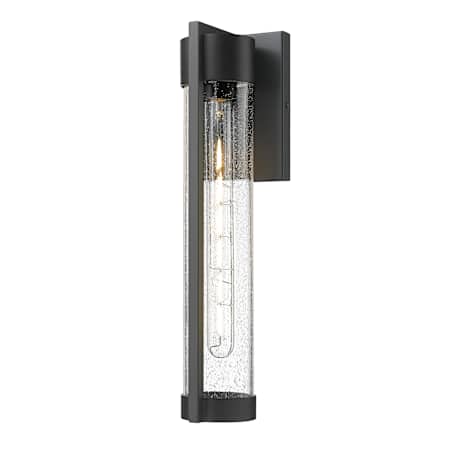 Innovations Lighting Stratford 17" Tall Outdoor Wall Sconce with Seedy Glass Panels Matte Black