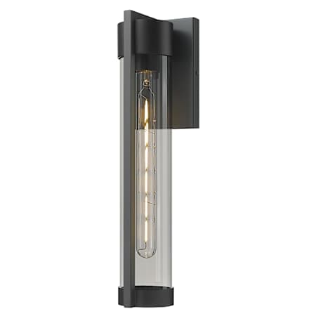 Innovations Lighting Stratford 17" Tall Outdoor Wall Sconce with Smoked Glass Panels Matte Black