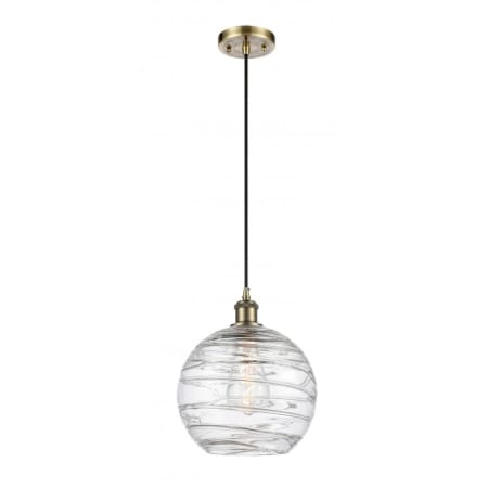 Innovations Lighting 10 Inch Deco Swirl Mini LED Pendant Antique Brass