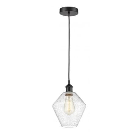 Innovations Lighting Cindyrella Mini Pendant with Seedy Glass Matte Black / Seedy