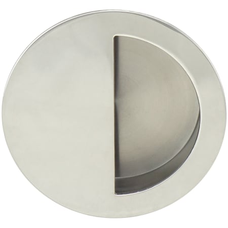 INOX Modern 3 1/2" Round Recessed Flush Sliding Door / Pocket Door Pull Polished Stainless Steel