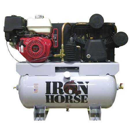 Iron Horse 11 HP 30 Gal 200 Max PSI Two-Stage Truck Mount Gas Reciprocating Air Compressor N/A