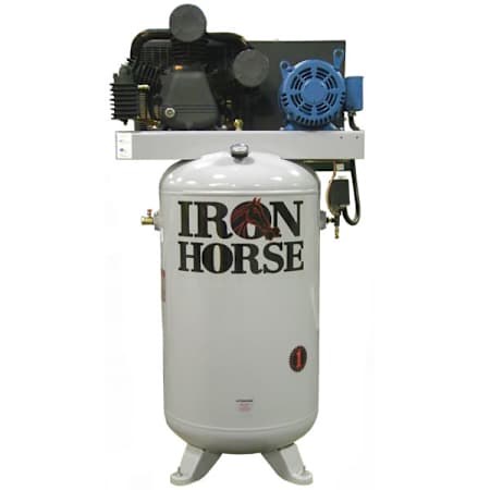Iron Horse 7.5 HP 80 Gal 175 Max PSI Two-Stage Stationary Electric (460 Volt 3 Phase) Reciprocating Air Compressor N/A