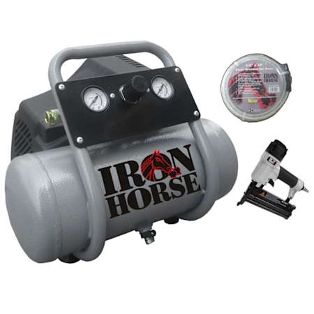 Iron Horse 1.5 HP 1.5 Gal 125 Max PSI Single-Stage Portable Electric (120 Volt) Reciprocating Air Compressor N/A