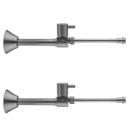 Jaclo Quarter Turn Ceramic Disc Angle Pattern 1/2" Copper Sweat fit x 3/8" O.D. Toilet Supply Kit with Cross Handle, and 20" Supply Tube Oil-Rubbed Bronze