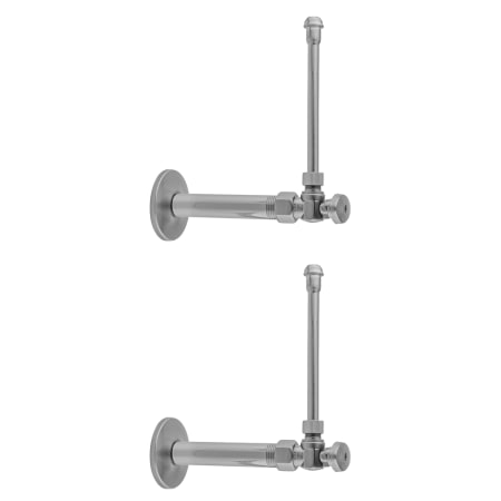 Jaclo Multi Turn Angle Pattern 1/2" IPS x 3/8" O.D. Toilet Supply Kit with Oval Handle, 20" Supply Tube, and Escutcheon Matte Black