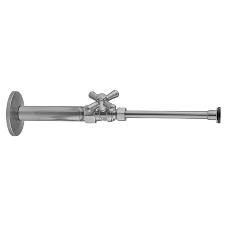 Jaclo Multi Turn Straight Pattern 3/8" IPS x 3/8" O.D. Faucet Supply Kit with Oval Handle, 20" Supply Tubes Polished Chrome