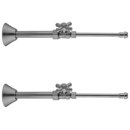 Jaclo Multi Turn Straight Pattern 1/2" IPS x 3/8" O.D. Faucet Supply Kit with Cross Handle, 20" Supply Tubes, and Escutcheon Matte Black