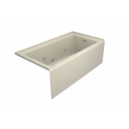 Jacuzzi Linea 60" x 32" Whirlpool Alcove Bathtub with Heater, Right Drain and Basic Controls Almond
