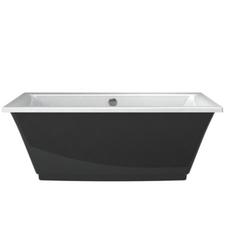 Jacuzzi Fiore 65.5" Soaking Freestanding Bathtub with Center Drain Black / White
