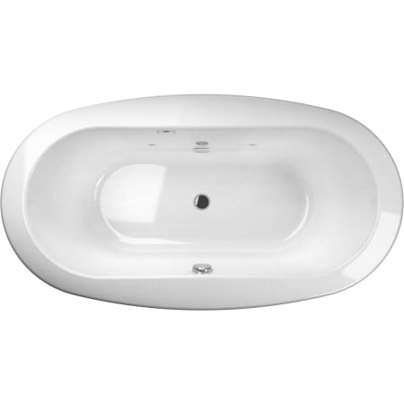 Jacuzzi Bravo 66" Freestanding Soaking Bathtub with Center Drain, Heated Soak, and Chromatherapy Technology Black / White